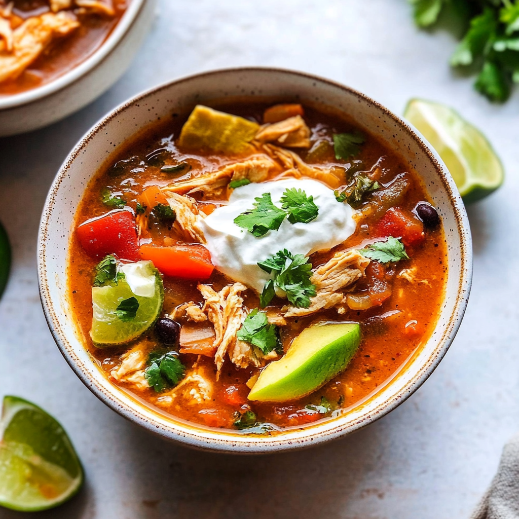 Recipe preparation for chicken fajita soup
