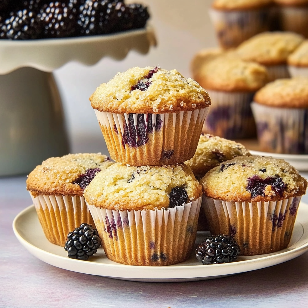 Recipe preparation for blackberry muffins