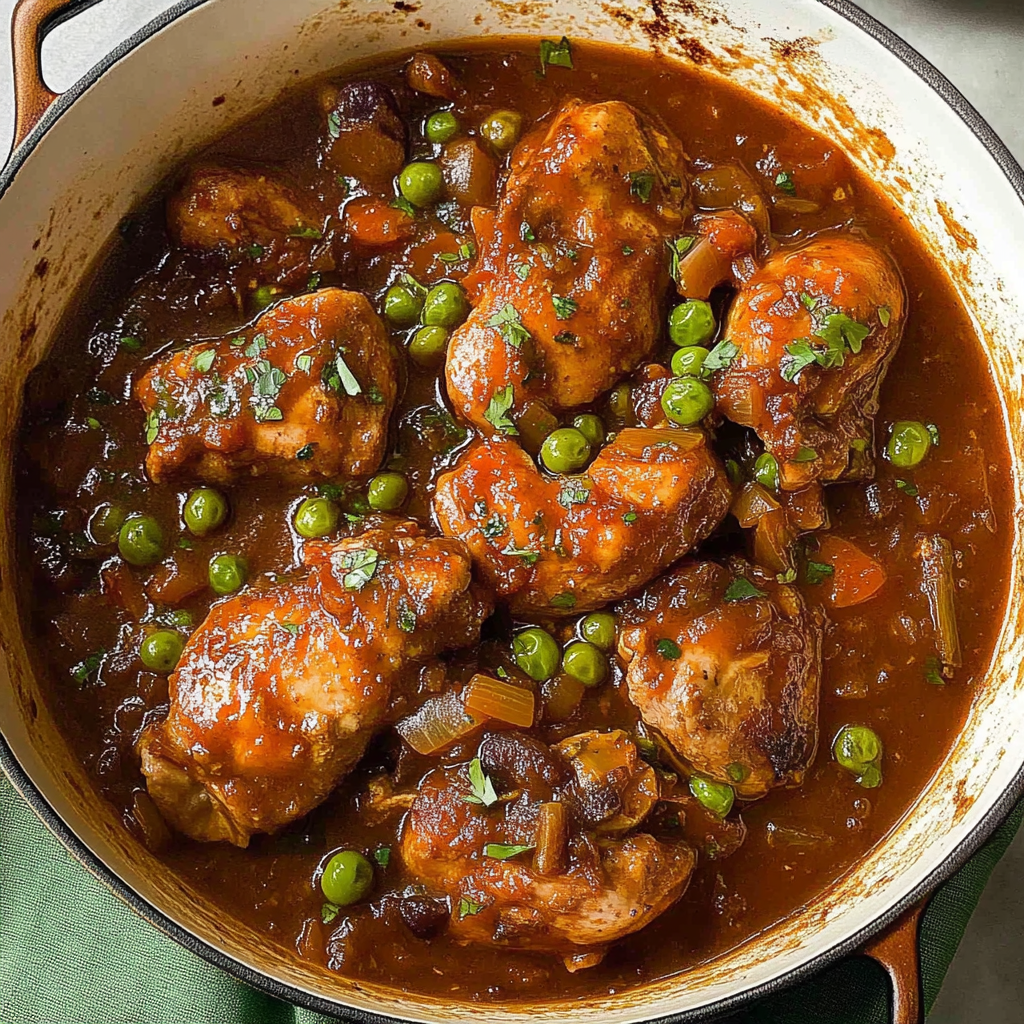 Recipe preparation for Brown Stew Chicken Recipe