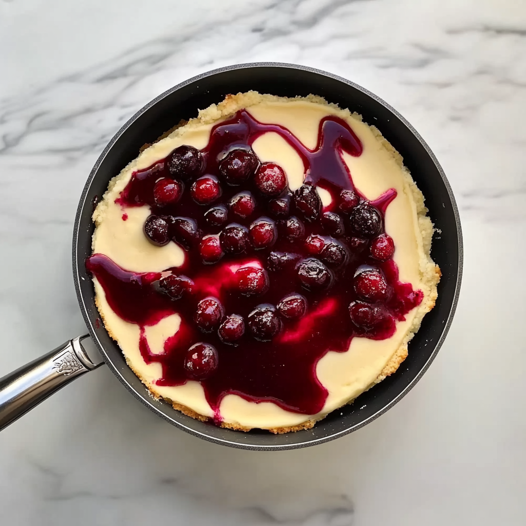 Recipe preparation for Easy Cherry Cobbler Recipe