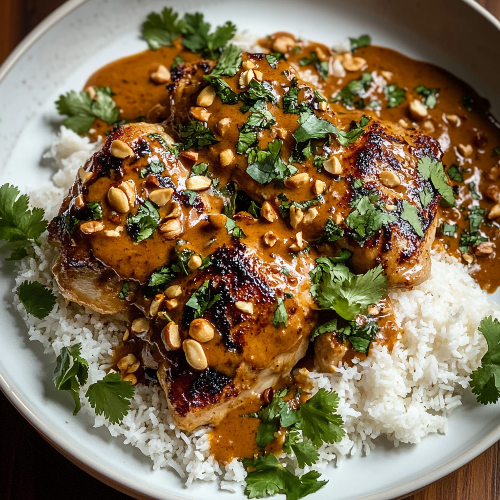 Recipe preparation for Peanut Butter Chicken