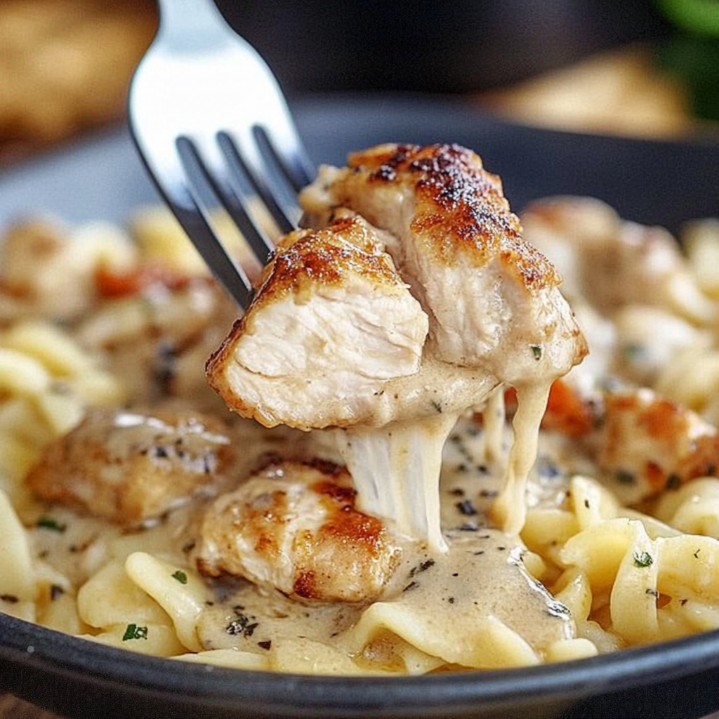 Recipe preparation for One-Pan Chicken with Buttered Noodles