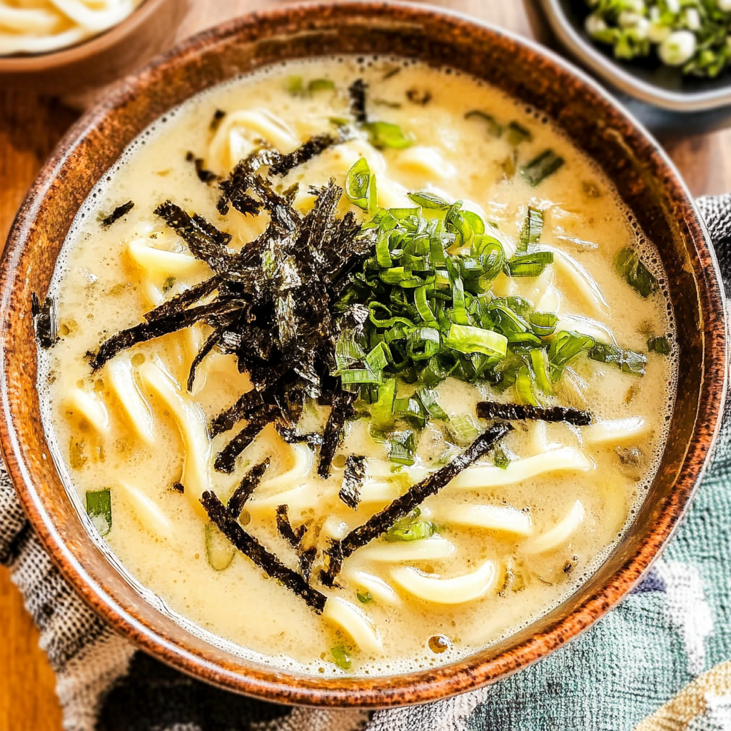 Recipe preparation for udon noodle soup