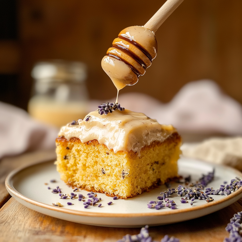 Recipe preparation for Honey Lavender Cake
