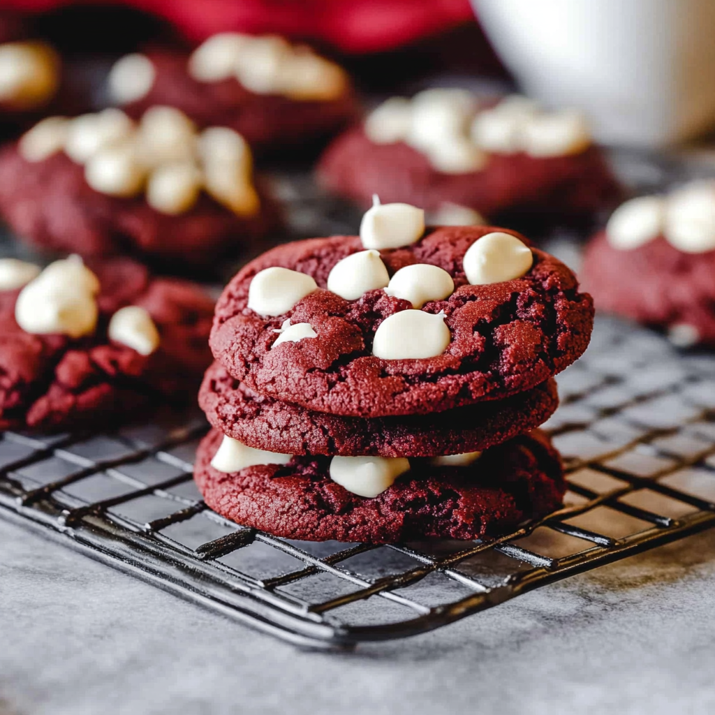 Recipe preparation for red velvet cookies