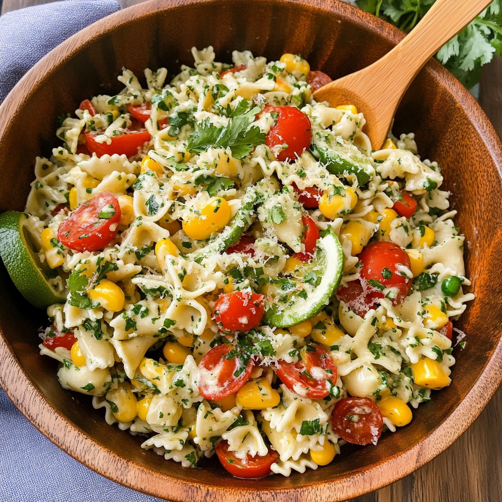 Recipe preparation for Cilantro Lime Pasta Salad