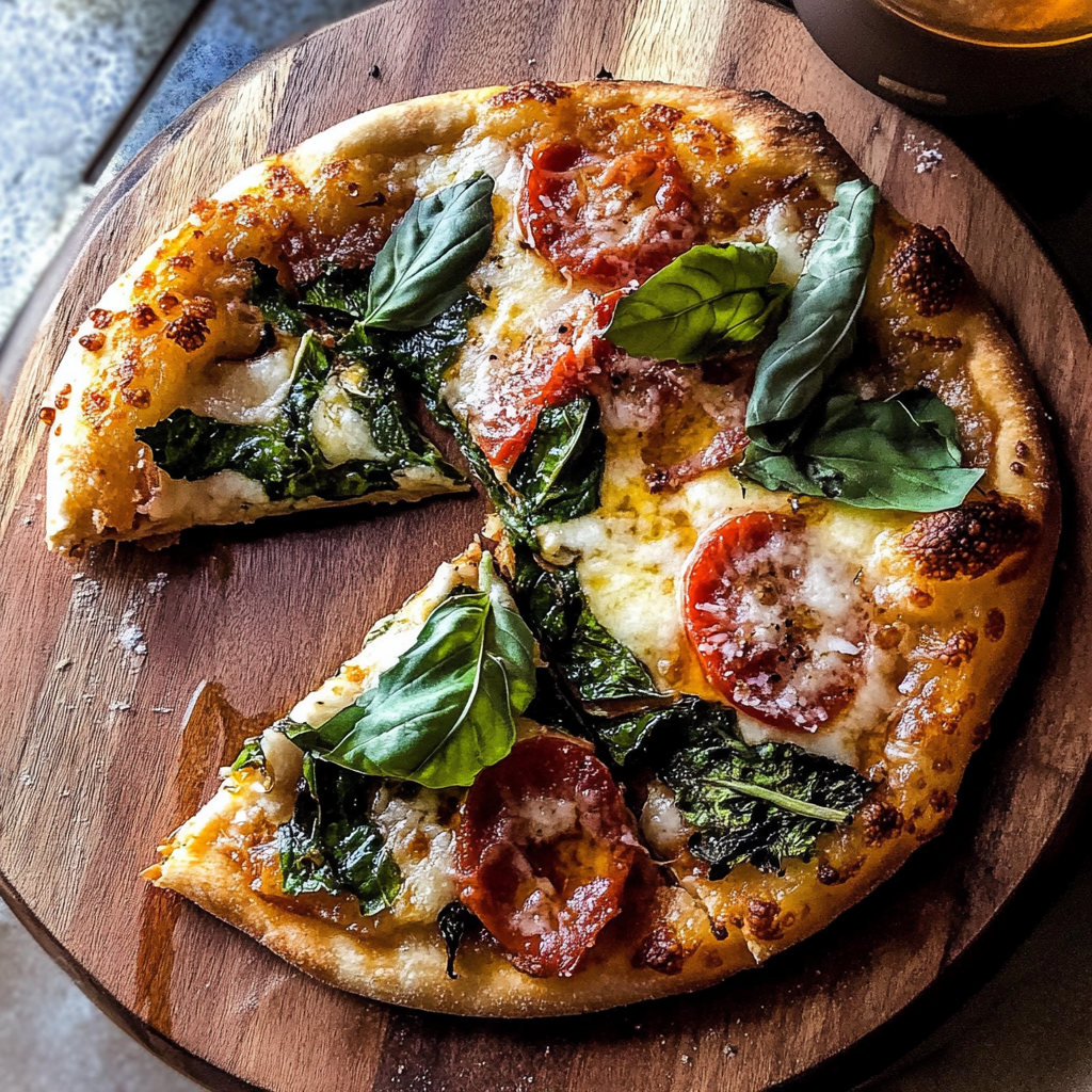 Recipe preparation for spicy honey white pizza