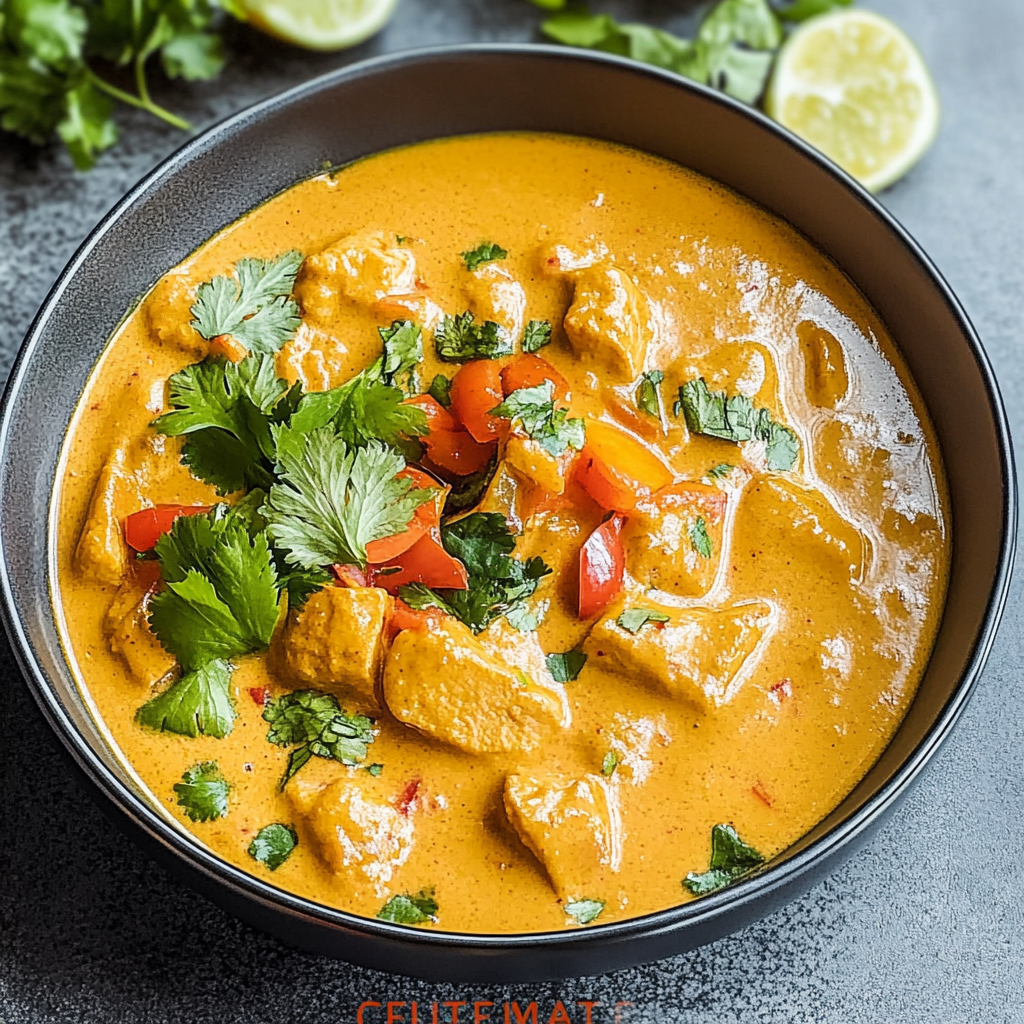 Recipe preparation for Coconut Curry Chicken