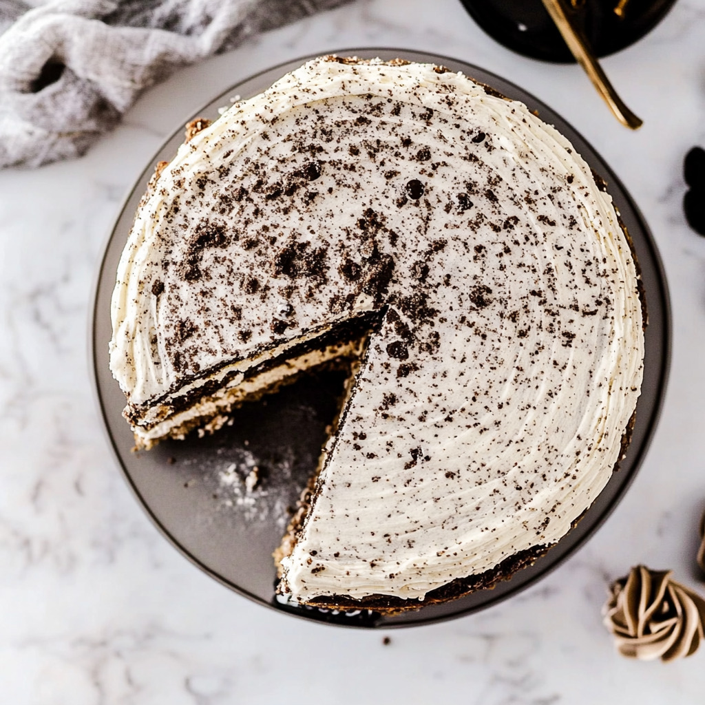 Recipe preparation for cookies and cream cake