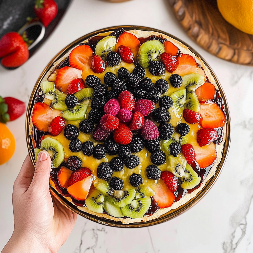 Recipe preparation for fruit pizza