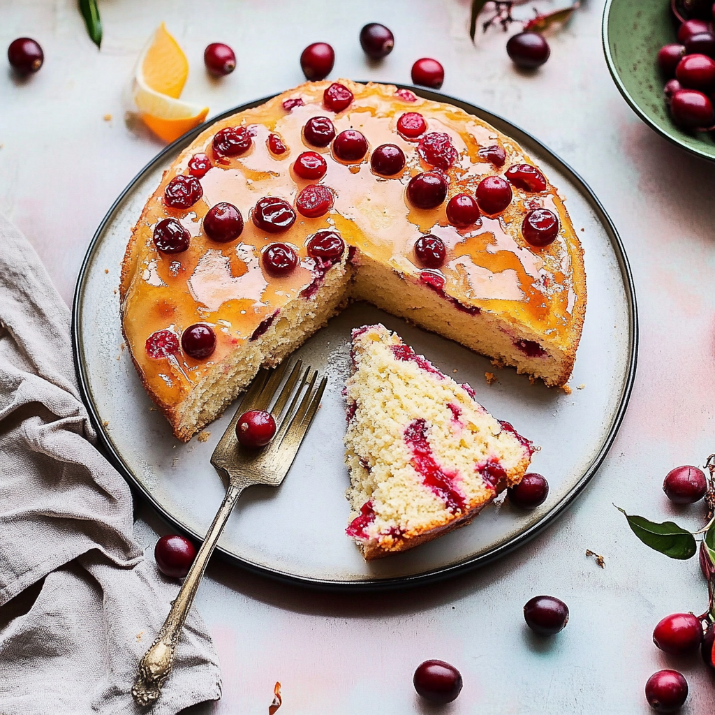 Recipe preparation for cranberry orange cake