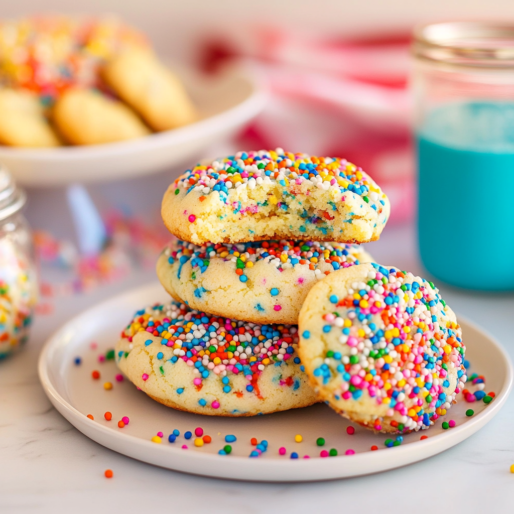 Recipe preparation for Funfetti Cake Cookies