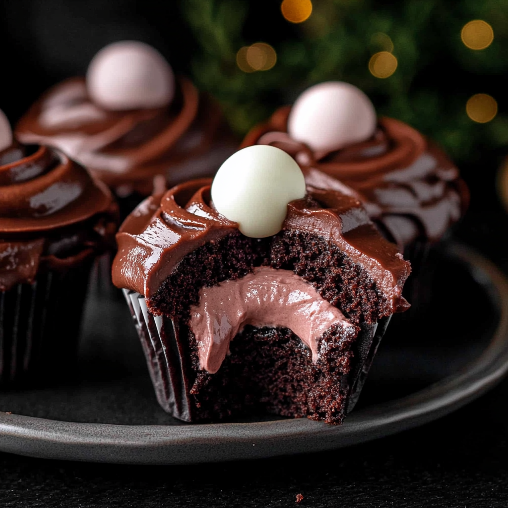 Recipe preparation for hot cocoa cupcakes