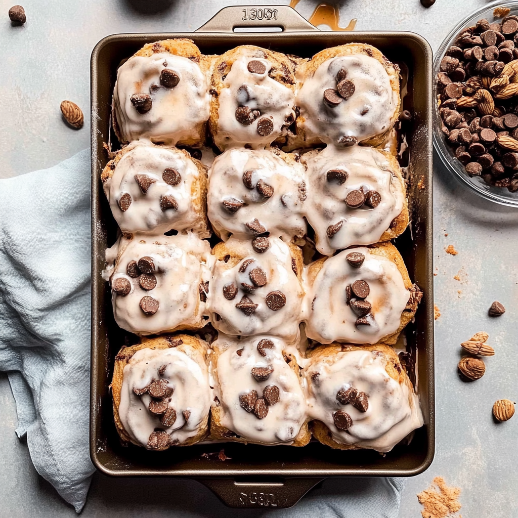 Recipe preparation for Chocolate Chip Cookie Rolls