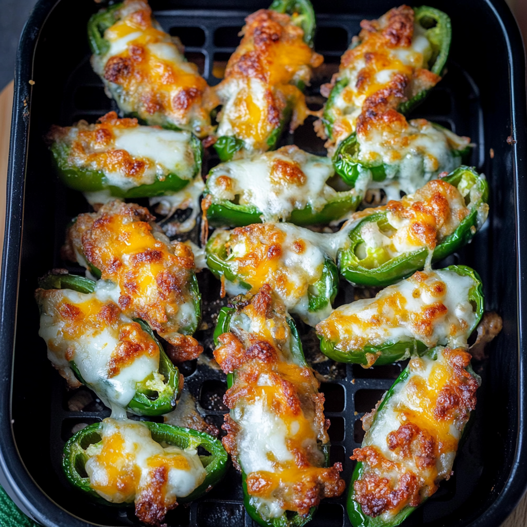 Recipe preparation for air fryer jalapeno poppers