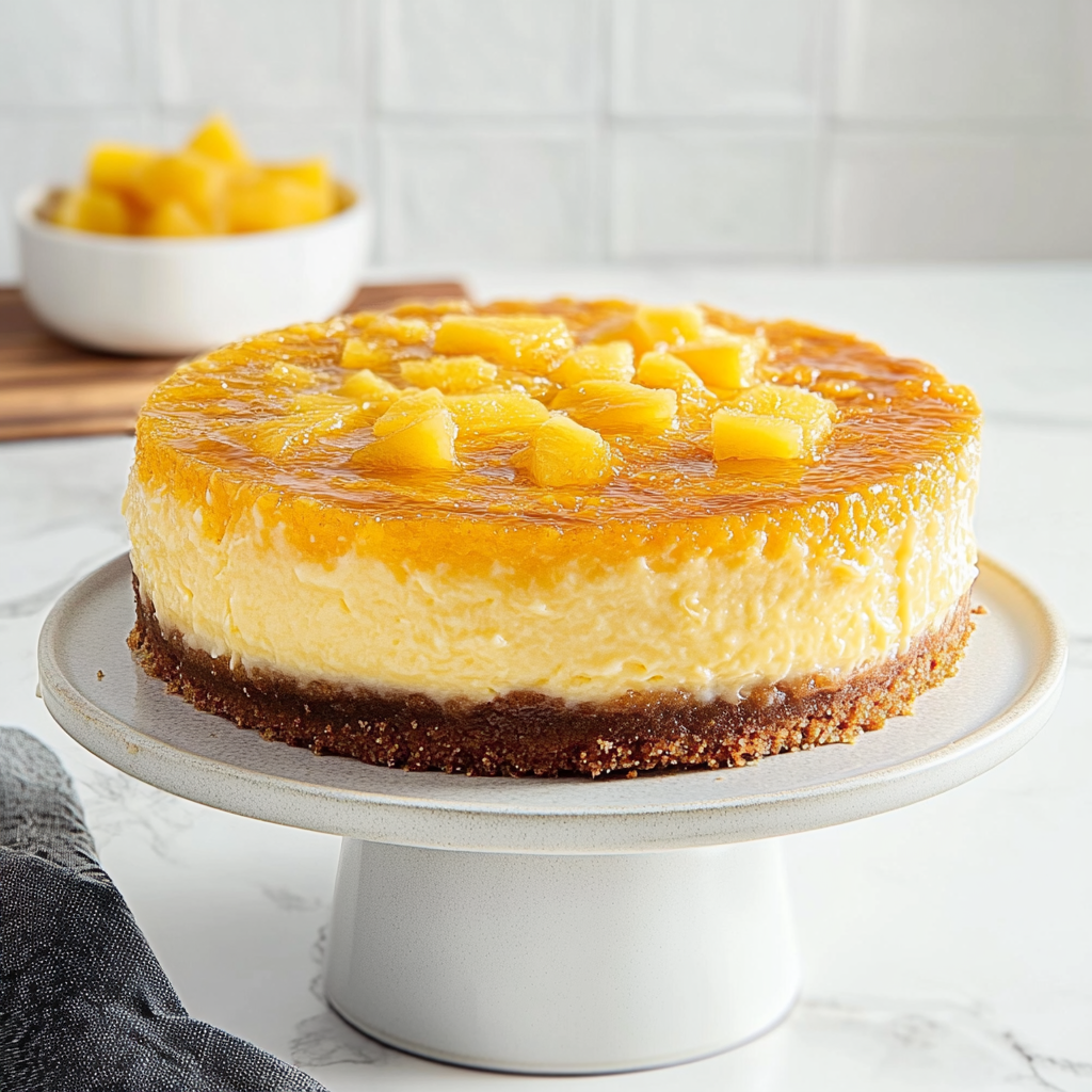 Recipe preparation for pineapple cheesecake