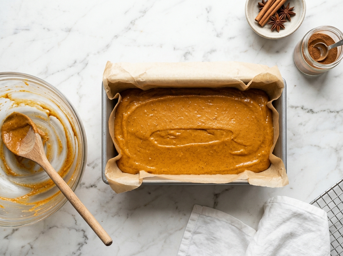 Homemade Pumpkin Bread Recipe preparation process