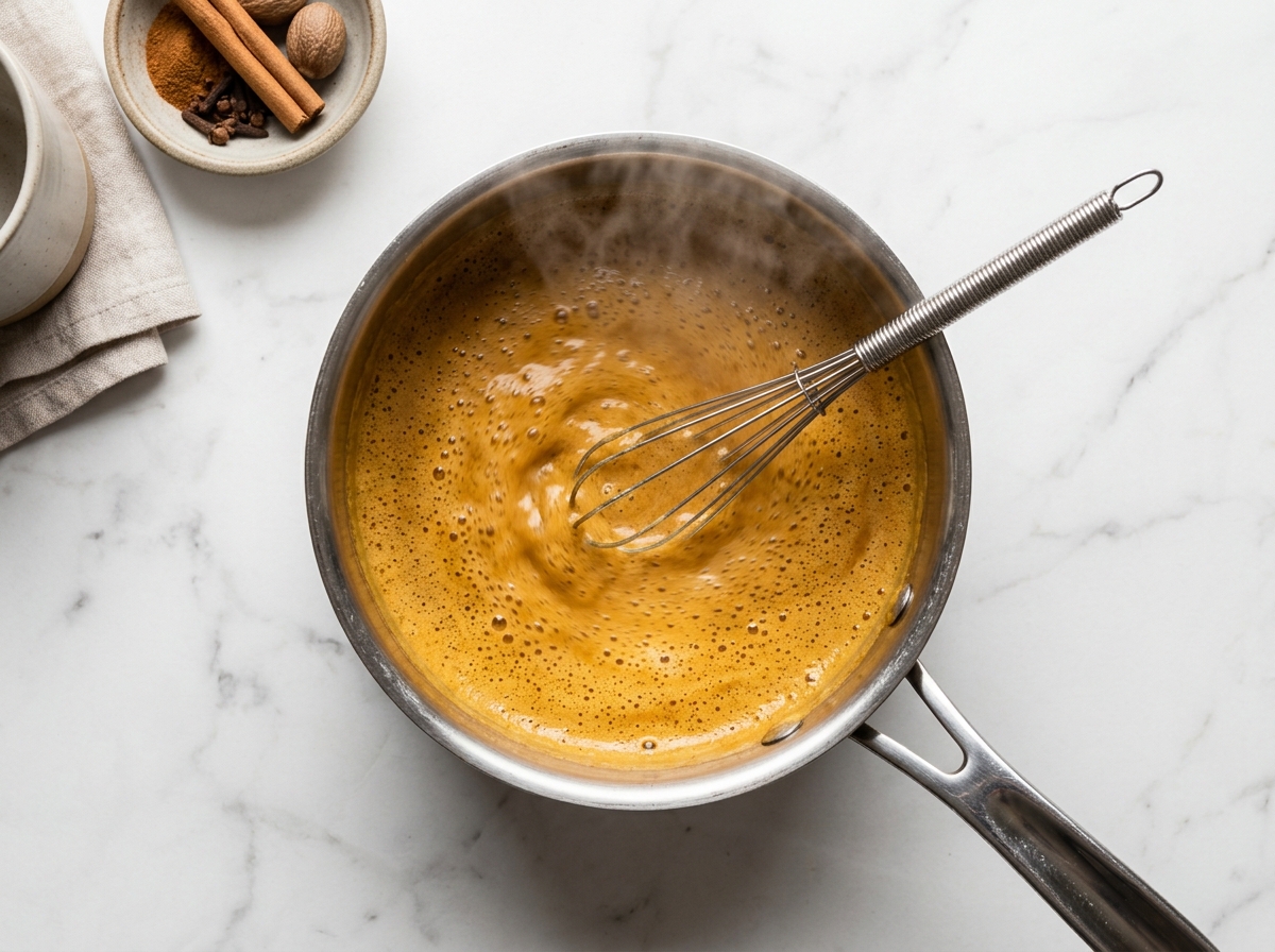 Homemade Pumpkin Spice Latte Recipe preparation process