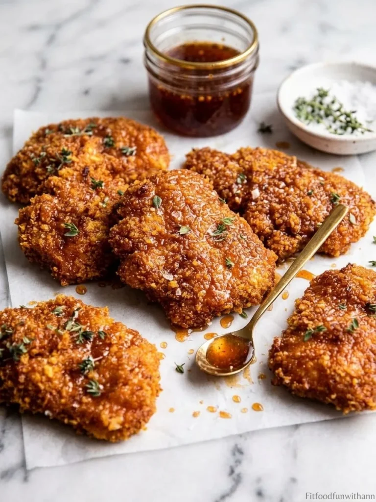 Baked Crunchy Hot Honey Chicken