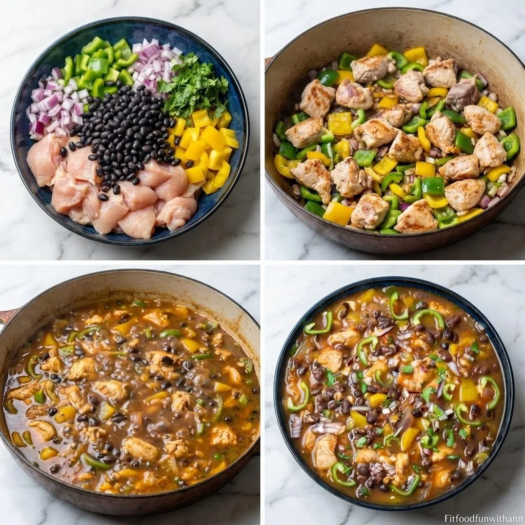 Step 2 — Black Bean Chicken Soup