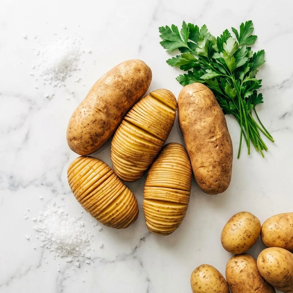 Crispy Hasselback Potatoes with Garlic Butter Magic