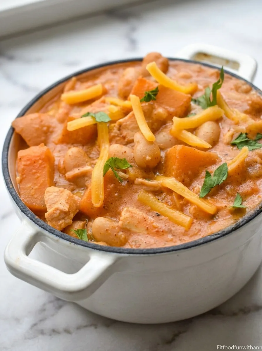 Step 3 — White Cheddar &amp; Apple Chicken Chili