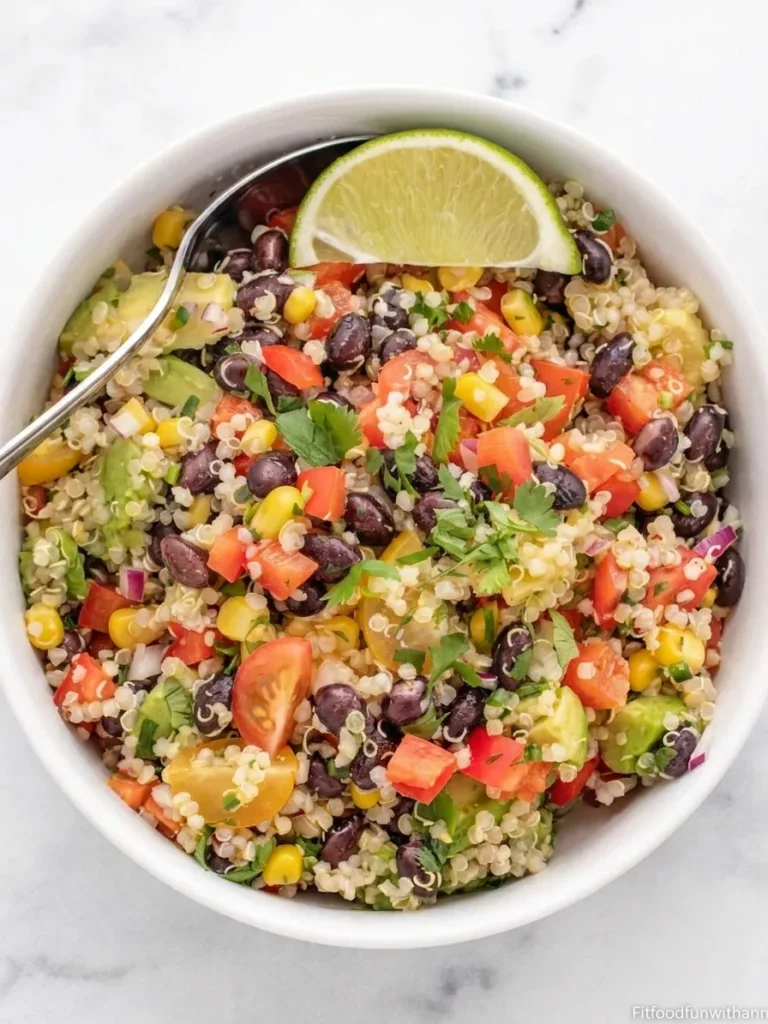 Zesty Quinoa Salad with Avocado and Tangy Lime Dressing